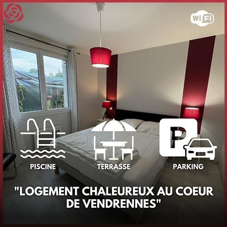 Appartement Domaine Des 5 Roses - Rose Rouge à La Guierche Extérieur photo
